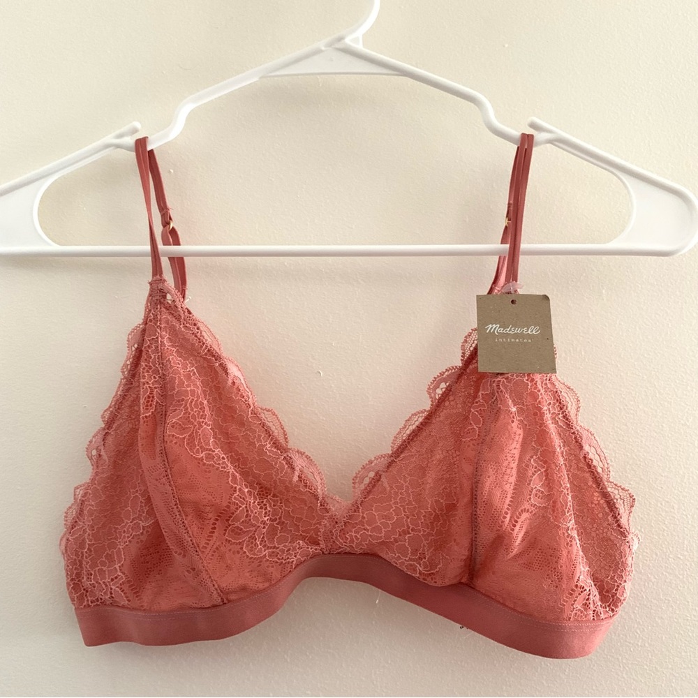 Madewell Lace Bralette in Rosedust